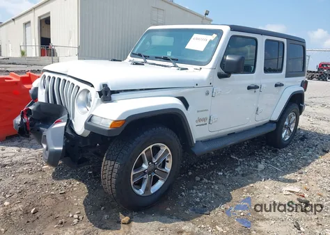 2020 Jeep Wrangler Unlimited Sahara 4X4 z USA, uszkodzony, nr VIN 1C4HJXENXLW213228